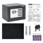 Сейф мебельный DASWERK (ДАСВЕРК) SC-170EL (170х230х170 мм), электронный замок, графит, 291338 — изображение 11