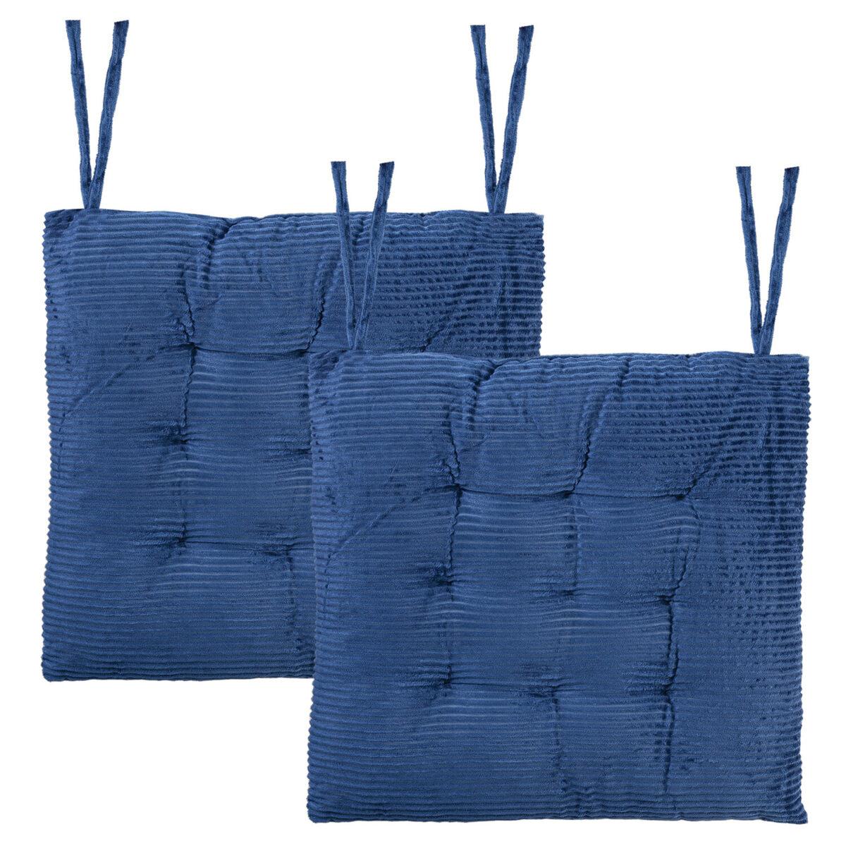 Подушка на стул "ВЕЛЬВЕТ" 38х38 см, полиэстер, синяя, PRIMILA (ПРИМИЛА) CLASSIC, 700505 — изображение 7