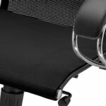 Кресло офисное МЕТТА "К-12", хром, ткань-сетка, сиденье и спинка регулируемые, черное — изображение 15