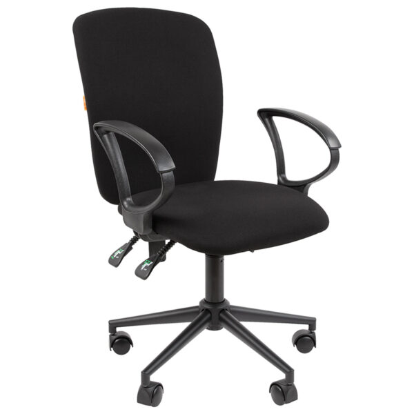 Кресло офисное Chairman CH 9801, пятилучие металл, ткань, черное, 7150934