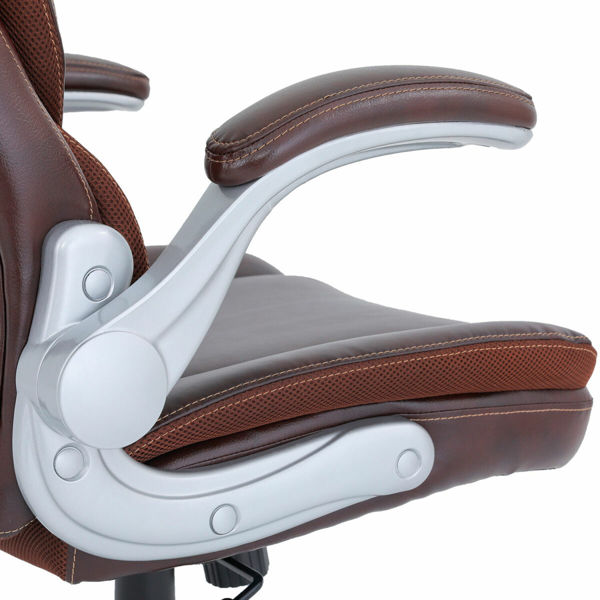 Кресло BRABIX PREMIUM "Phantom EX-553", рециклированная кожа, регулируемый подголовник, коричневое, 532941 — изображение 13