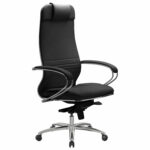 Кресло офисное МЕТТА "SAMURAI" KL-1, экокожа, черное — изображение 2