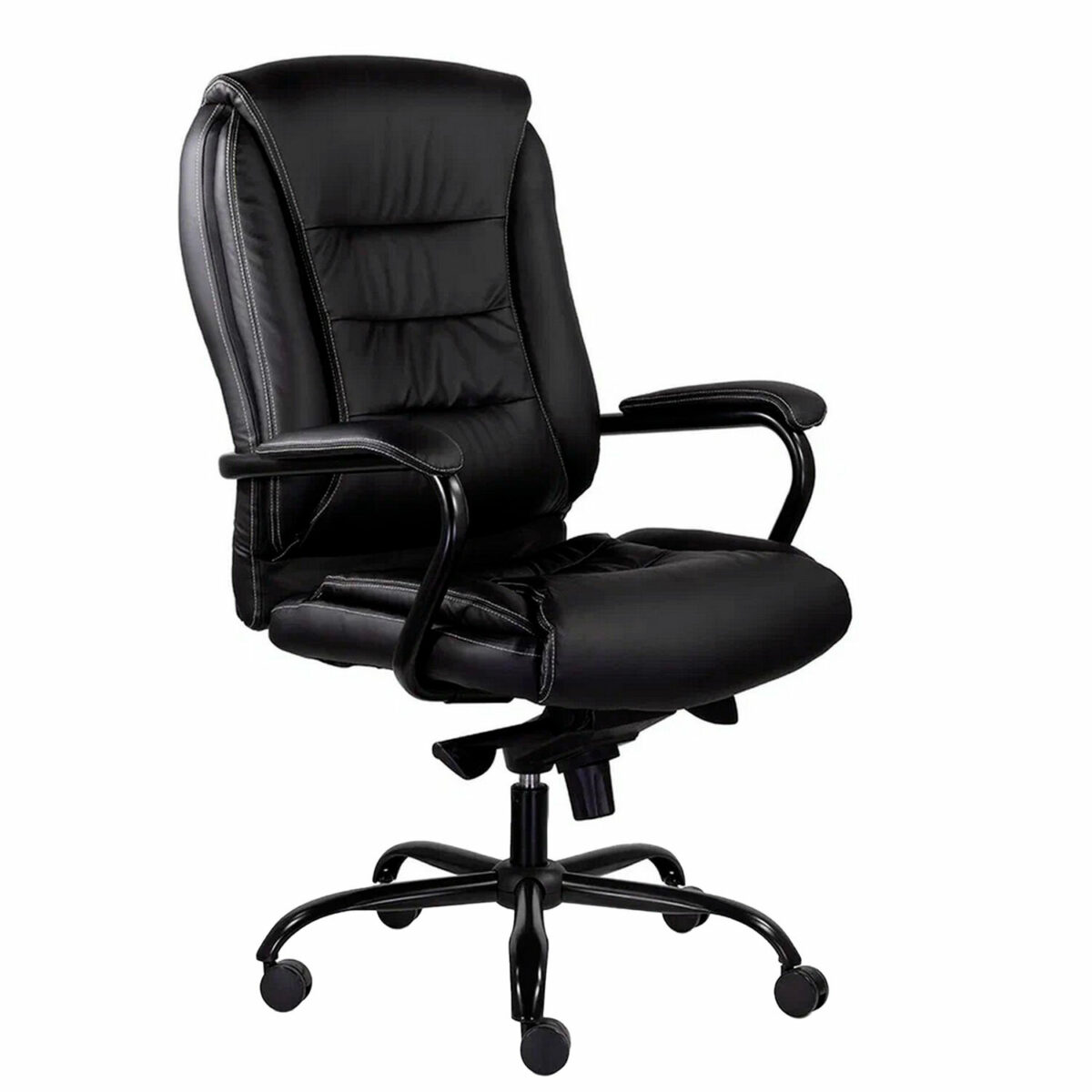 Кресло офисное "Ровер" CH-708, усиленное, НАГРУЗКА до 150 кг, экокожа, черное — изображение 2