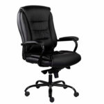 Кресло офисное "Ровер" CH-708, усиленное, НАГРУЗКА до 150 кг, экокожа, черное — изображение 2