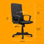 Кресло офисное BRABIX "Focus EX-518", ткань, черное, 531575 — изображение 17