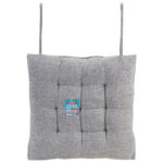 Подушка на стул "РОГОЖКА", 40x40 см, полиэстер, светло-серая, PRIMILA (ПРИМИЛА) LUX, 700498 — изображение 2