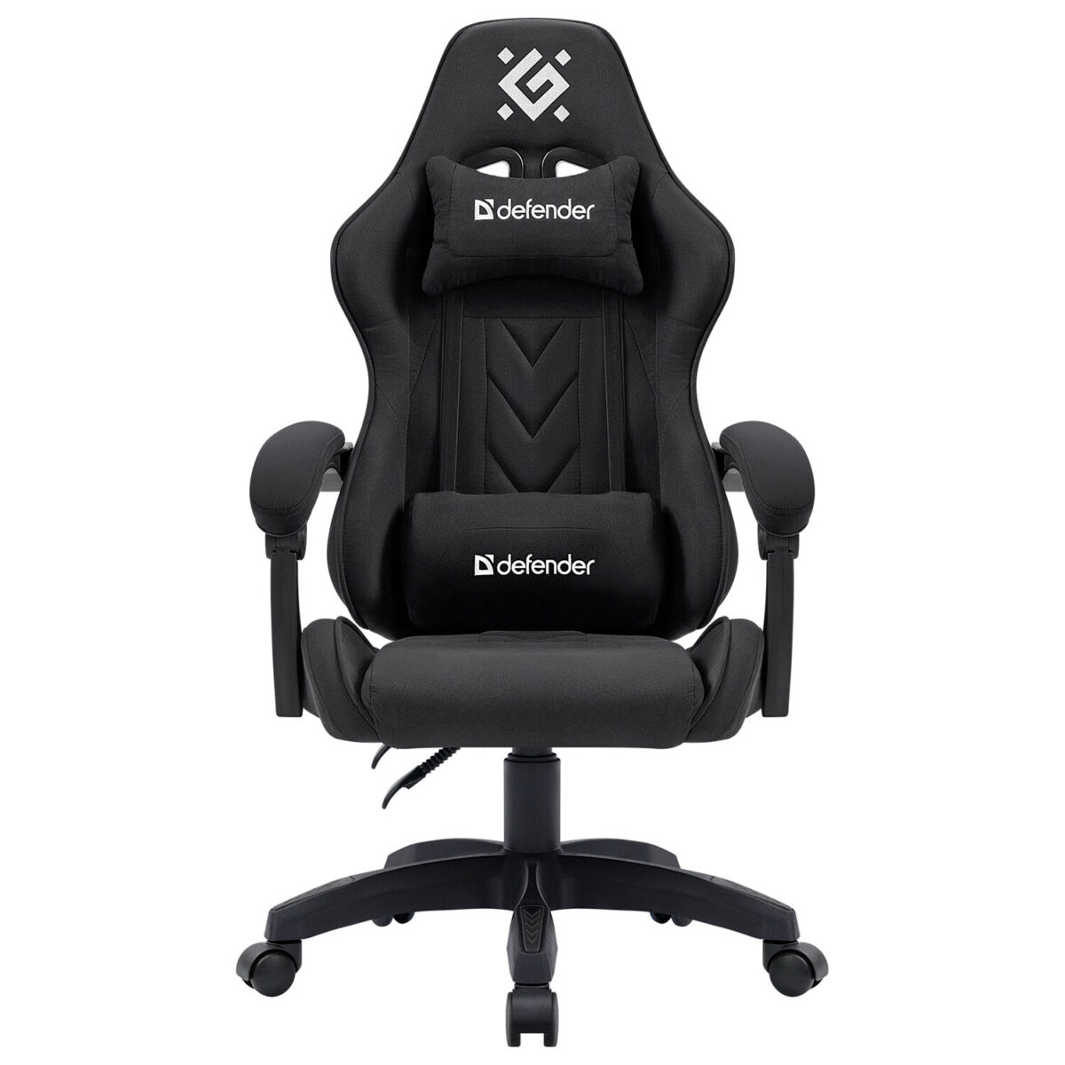 Кресло компьютерное DEFENDER "Breeze", 2 подушки, ткань, черное, 64299 — изображение 3