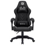 Кресло компьютерное DEFENDER "Breeze", 2 подушки, ткань, черное, 64299 — изображение 3