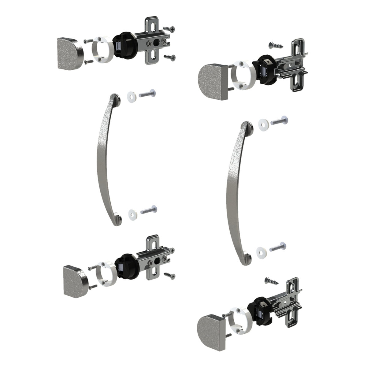 93339496c27f4256b6bb1427a90b6aea_xl Фурнитура для двери стеклянной "Бюджет", КОМПЛЕКТ 2 шт., 402670-710 — изображение 1