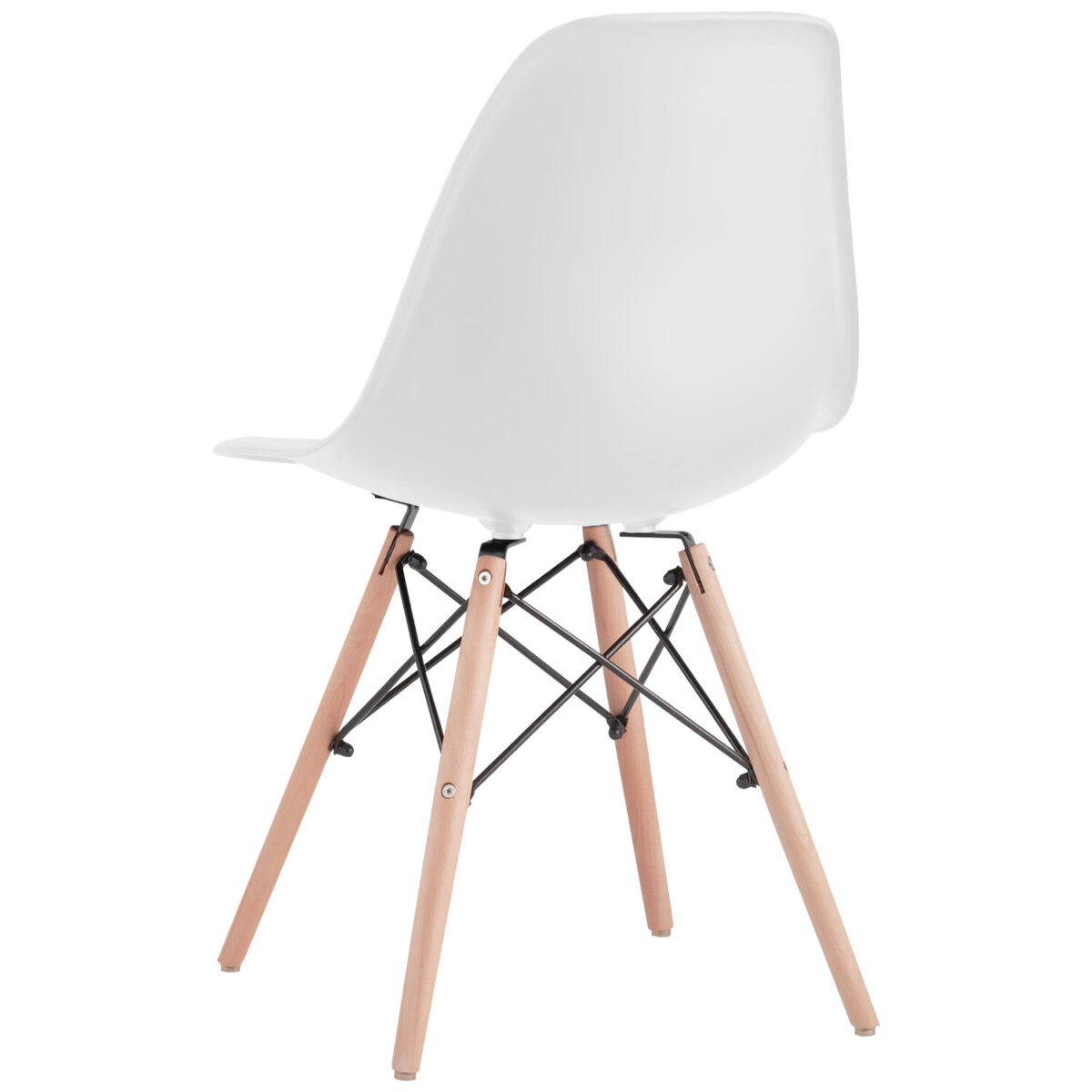 Стулья BRABIX "Eames CF-010", КОМПЛЕКТ 4 шт., пластик белый, опоры дерево/металл, 532630, 2033A — изображение 5