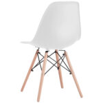 Стулья BRABIX "Eames CF-010", КОМПЛЕКТ 4 шт., пластик белый, опоры дерево/металл, 532630, 2033A — изображение 5