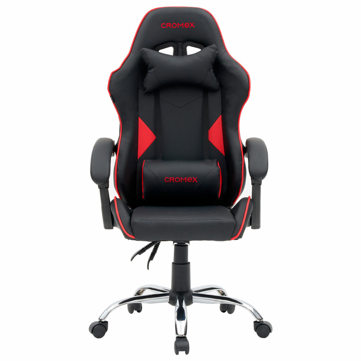 Кресло компьютерное CROMEX (КРОМЕКС) "Joker GM-125", две подушки, экокожа, черное/красное, 532954 — изображение 5