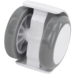 Колеса (ролики) BRABIX для кресла, прорезиненные, SLIM, КОМПЛЕКТ 5 шт., шток d 11 мм, белые, 533086 — изображение 6