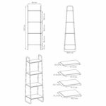 Стеллаж на металлокаркасе "Скандинавия-14", 450х385х1470 мм, 4 полки ЛДСП, белый/дуб, CТCП14 Б — изображение 2
