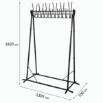 Вешалка напольная "Алла", 1,82 м, 22 крючка, металл, черная — изображение 5