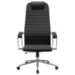 Кресло офисное МЕТТА "SU-B-10" хром, ткань-сетка, сиденье и спинка мягкие, черное — изображение 6