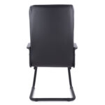 Кресло для приемных и переговорных "Атлант", кожа, черное — изображение 3