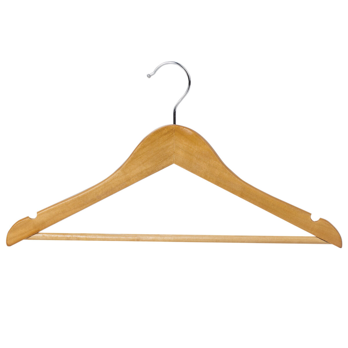 Вешалки-плечики, размер 48-50, КОМПЛЕКТ 5шт, деревянная, перекладина, цвет сосна, BRABIX "Стандарт", 601159 — изображение 2