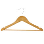 Вешалки-плечики, размер 48-50, КОМПЛЕКТ 5шт, деревянная, перекладина, цвет сосна, BRABIX "Стандарт", 601159 — изображение 2