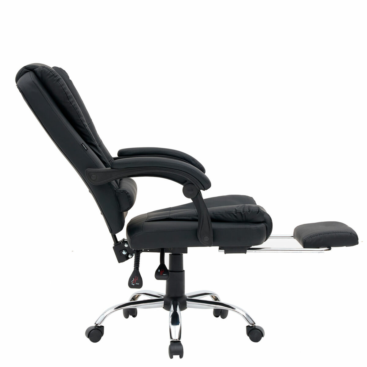 Кресло офисное CROMEX (КРОМЕКС) "Chill MS-005", с функцией вибромассажа, подножка, экокожа, черное, 532958 — изображение 9
