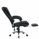 Кресло офисное CROMEX (КРОМЕКС) "Chill MS-005", с функцией вибромассажа, подножка, экокожа, черное, 532958 — изображение 9