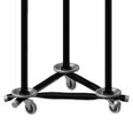 Вешалка на колесах на 15 крючков с держателем для зонтов "Гардикс-3К", металл, черная — изображение 4