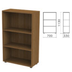 Шкаф (стеллаж) "Канц", 700х330х1130 мм, 2 полки, цвет орех пирамидальный, ШК39.9