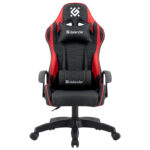 Кресло компьютерное DEFENDER "Kraken", 2 подушки, ткань, черное/красное, 64677 — изображение 4