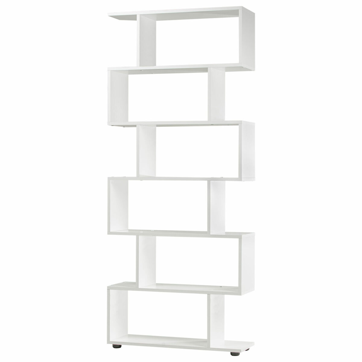 Стеллаж BRABIX "Scandi SH-008", 730х250х1760 мм, 6 секций, ЛДСП, белый, 641897, ЦБ013658-1 — изображение 1