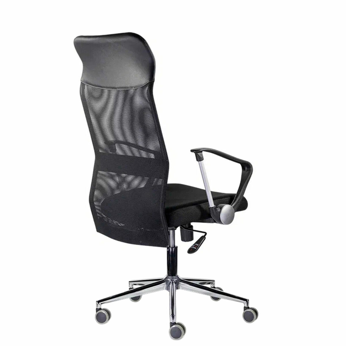 Кресло "Директ Лайт" МС-040, высокая спинка, с подлокотниками, хром, черное — изображение 5
