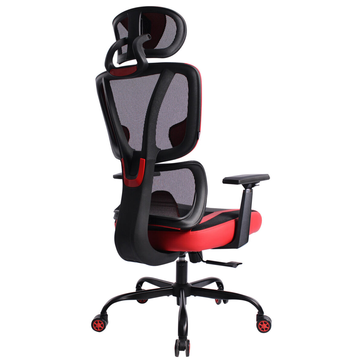 Кресло BRABIX PREMIUM "Toxin GM-520", синхромеханизм, экокожа/сетка/ткань, черное/красное, 532950 — изображение 3