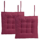 Подушка на стул "РОГОЖКА", 40x40 см, полиэстер, бордовая, PRIMILA (ПРИМИЛА) LUX, 700502 — изображение 7