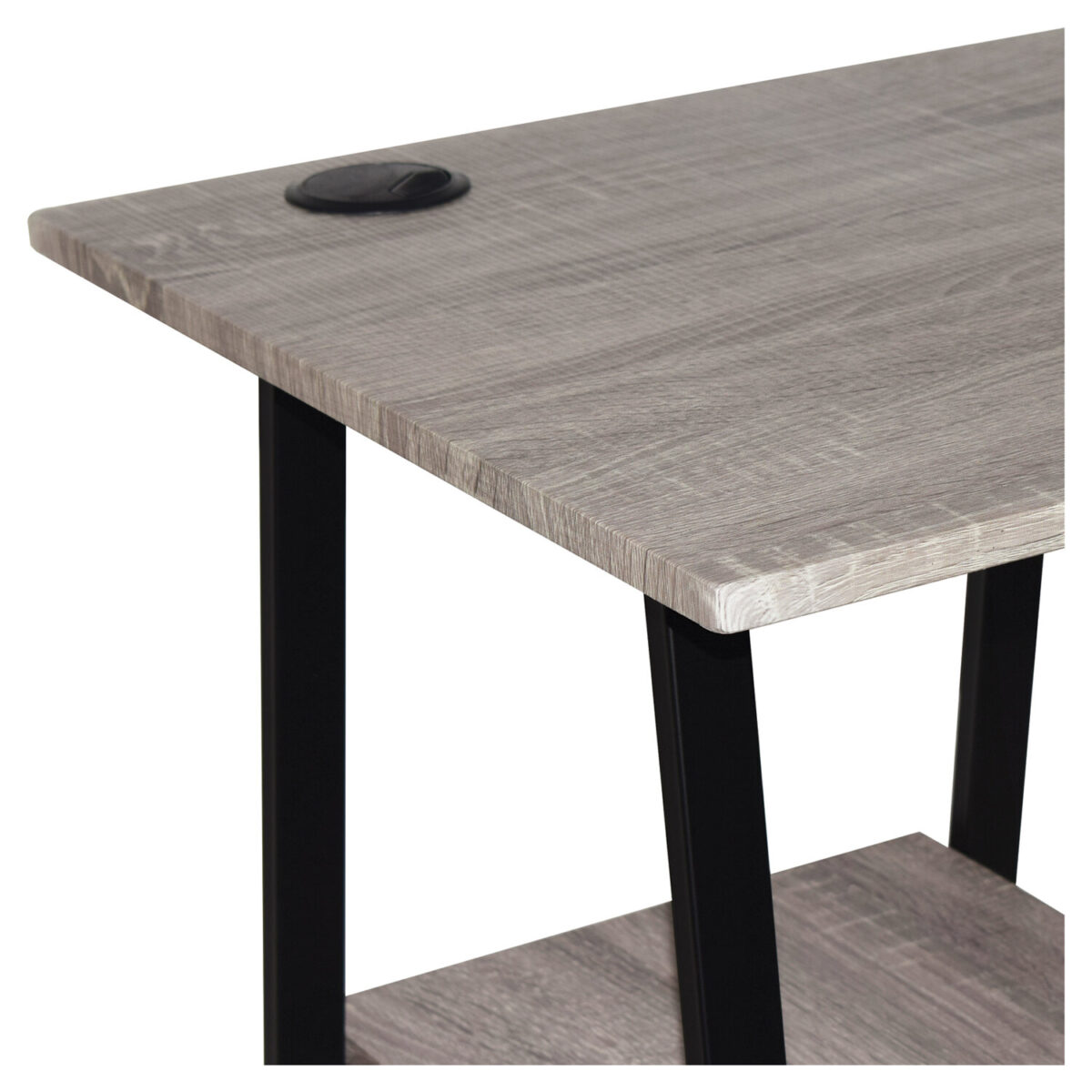 Стол на металлокаркасе BRABIX "LOFT CD-006", 1200х500х730 мм, 2 полки, цвет дуб антик, 641225 — изображение 7