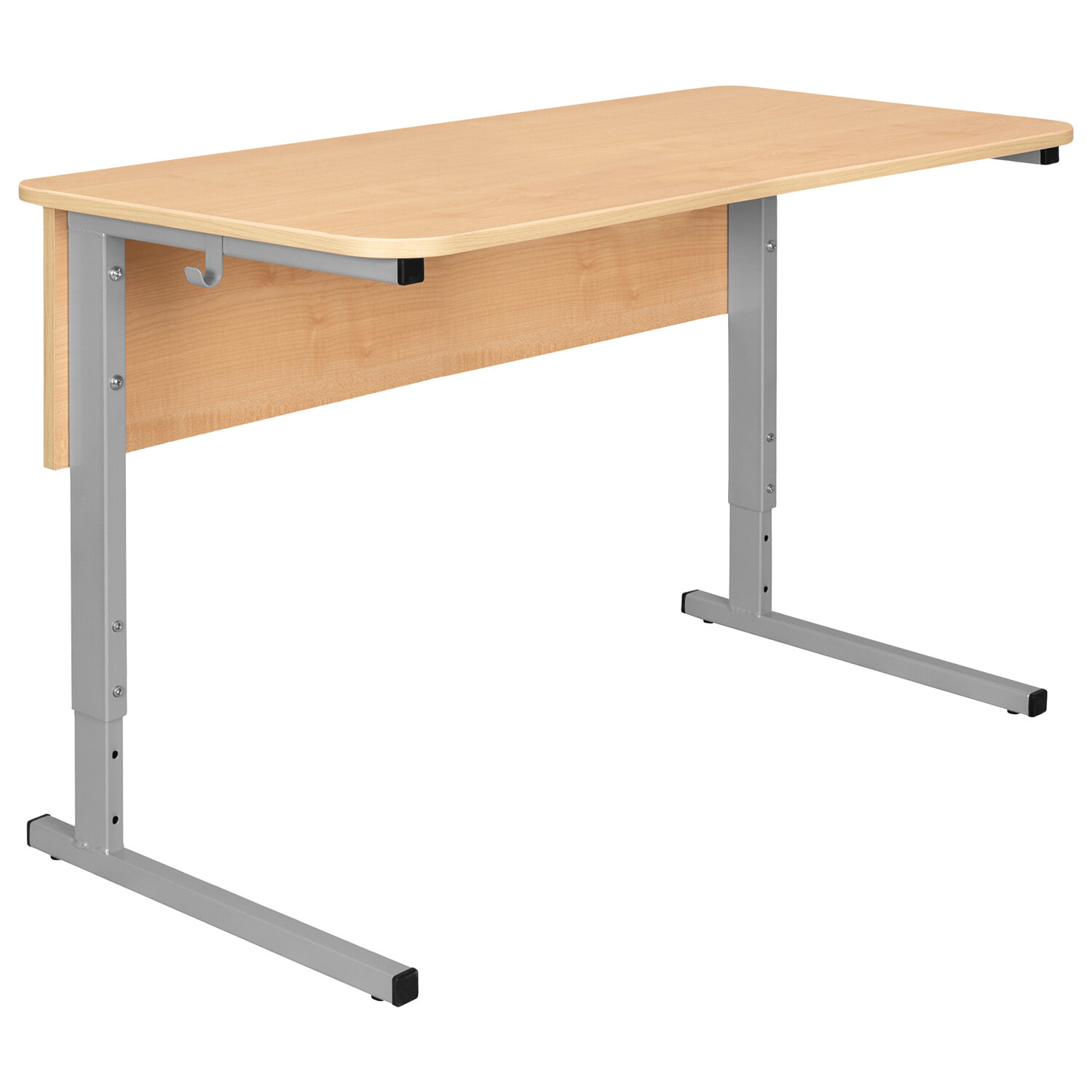 9a24f33b5a4837dd27d6b21a55903290_xl Стол-парта 2-местный регулируемый СУТ.55, 1200х500х640-780 мм, рост 4-6, серый каркас, ЛДСП клён — изображение 1