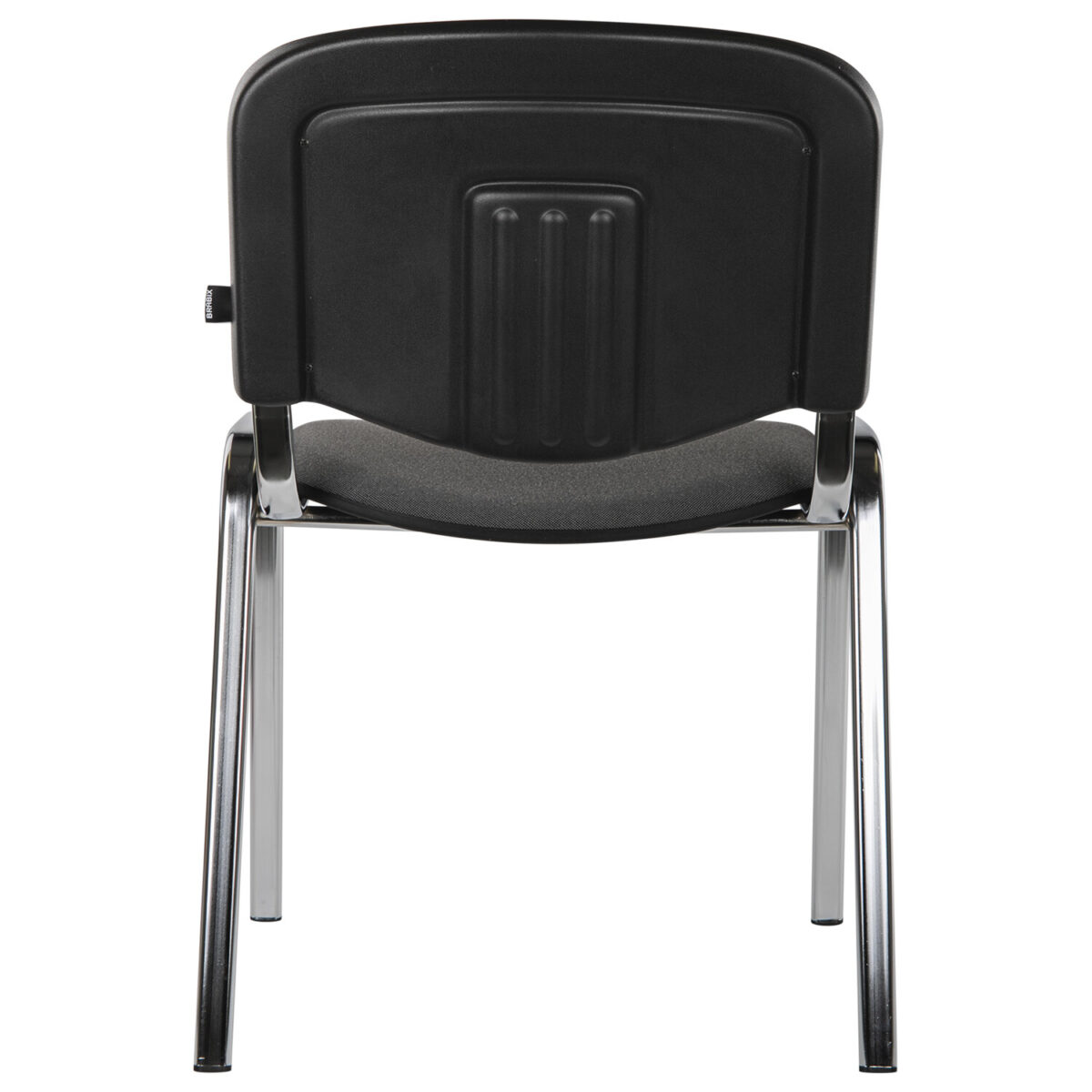 Стул для персонала и посетителей BRABIX "Iso CF-001", хромированный каркас, ткань серая с черным, 531420 — изображение 3