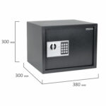 Сейф мебельный DASWERK (ДАСВЕРК) SC-300EL (300х380х300 мм), электронный замок, графит, 291346 — изображение 4