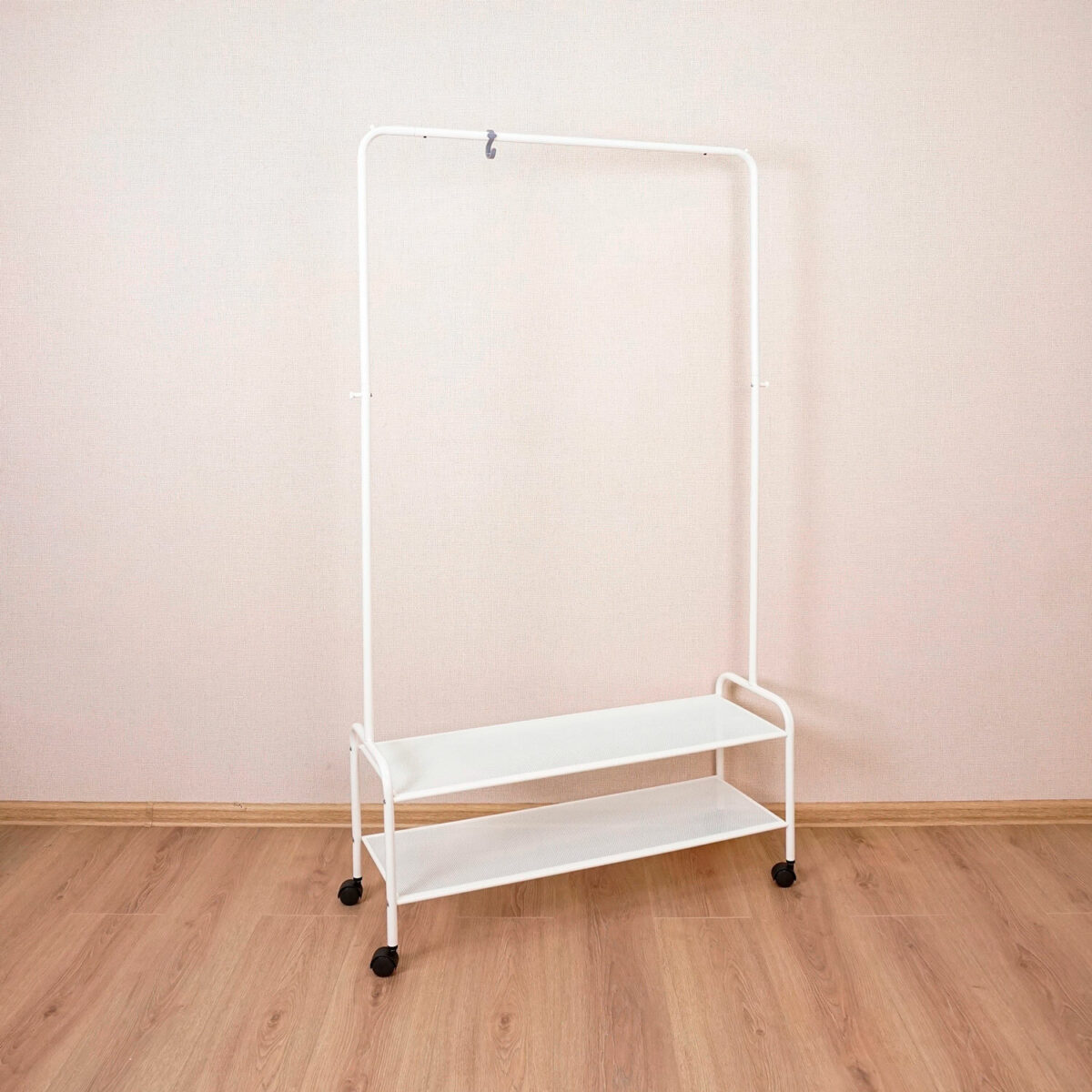 Вешалка для плечиков "Валенсия-32М", 1620х915х300 мм, 2 полки, передвижная, металл, белая, ВГВ32М Б — изображение 3