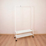 Вешалка для плечиков "Валенсия-32М", 1620х915х300 мм, 2 полки, передвижная, металл, белая, ВГВ32М Б — изображение 3