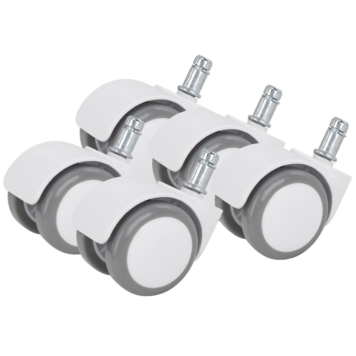 Колеса (ролики) BRABIX для кресла, прорезиненные, КОМПЛЕКТ 5 шт., шток d 11 мм, белые, в коробе, 533085 — изображение 8