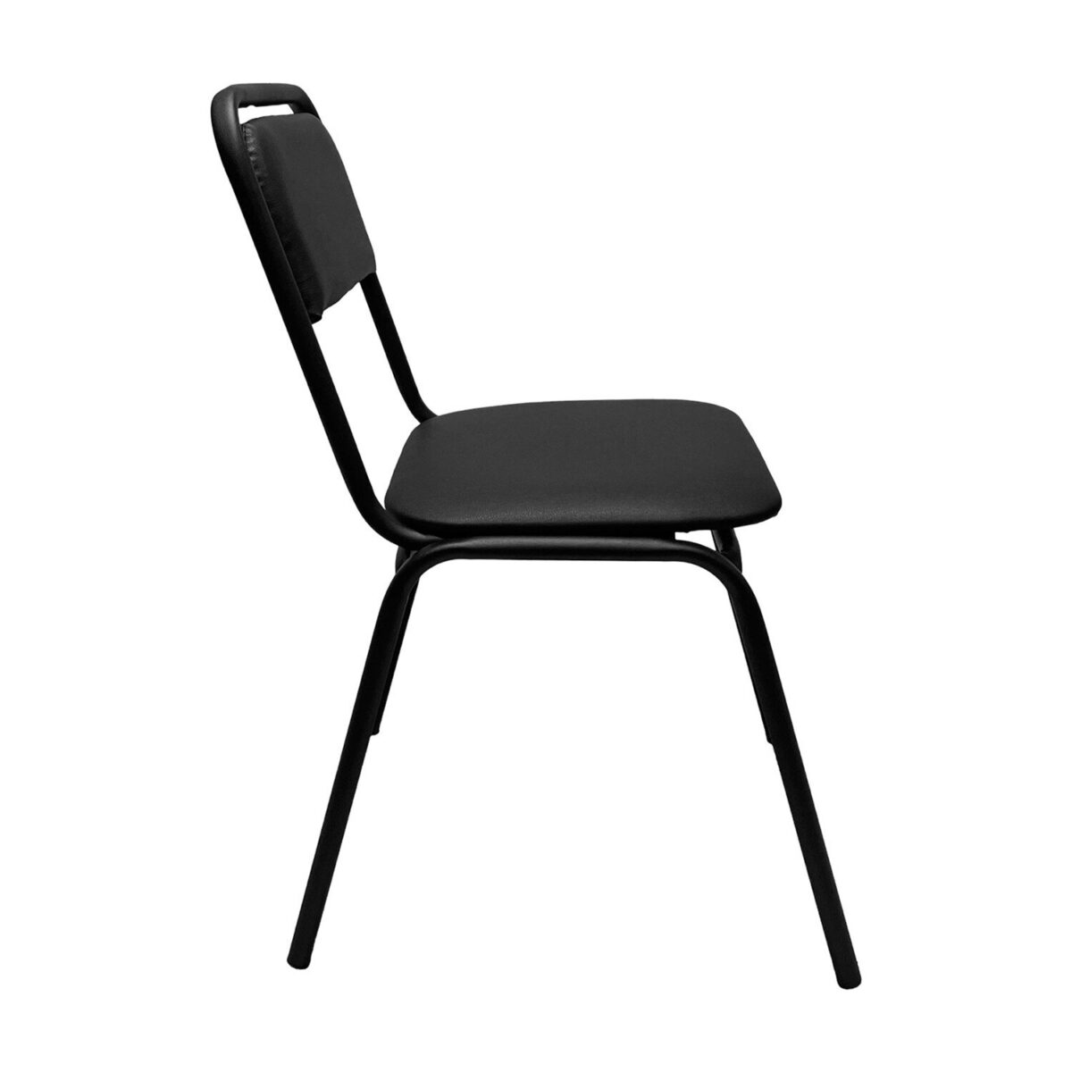 Стул для посетителей РС42, черный каркас, кожзам черный — изображение 4