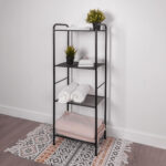 Стеллаж на металлокаркасе "Валенсия-14", 455х300х1205 мм, 4 полки, черный, СТВ14 Ч — изображение 6