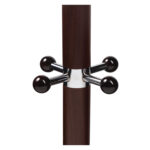 Вешалка-стойка BRABIX "CR-282", металл/мрамор, 1,8 м, на диске диаметром 36 см, 6 крючков + 4 дополнительных, коричневая, 601745 — изображение 3