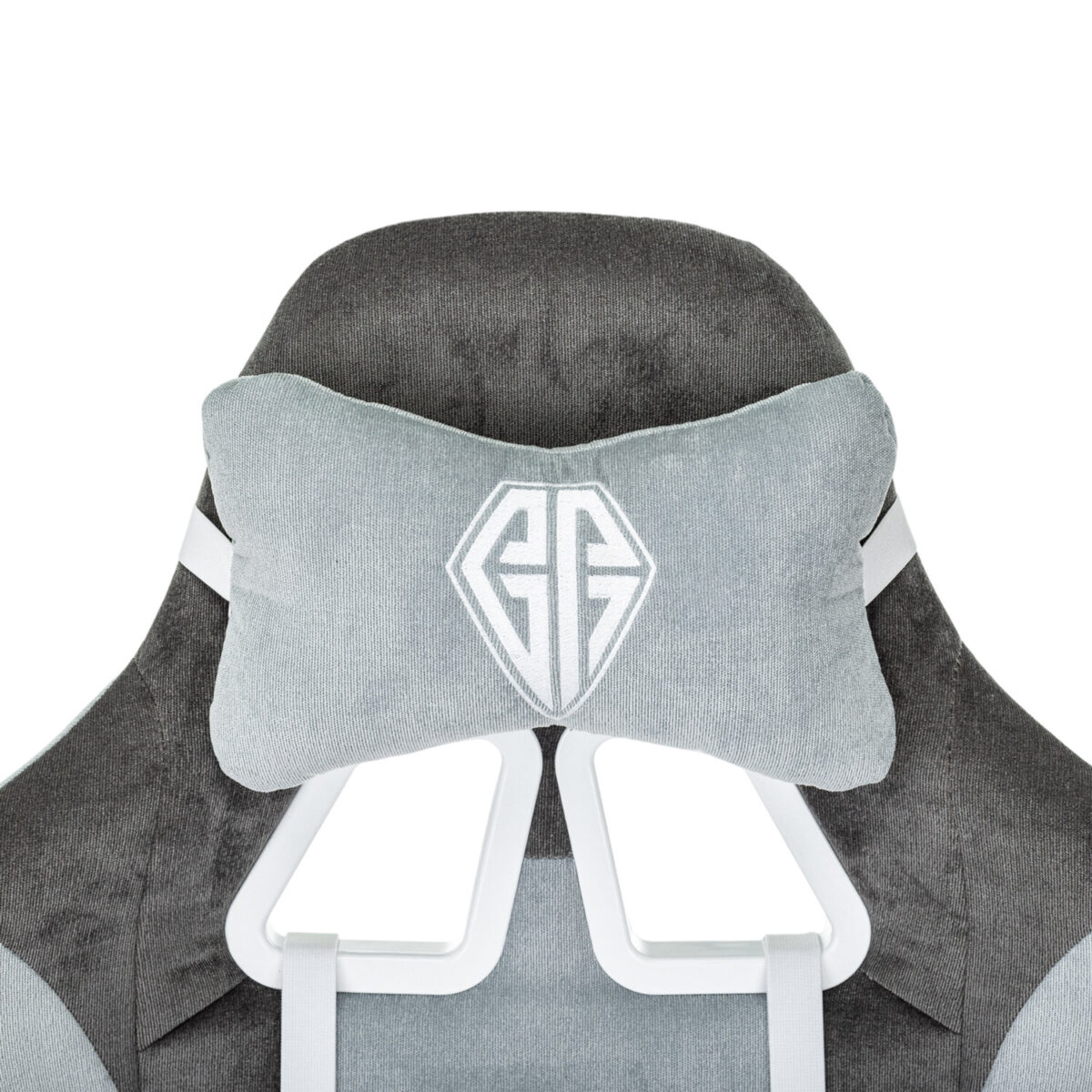 Кресло компьютерное BRABIX "Forcer GM-127", 2 подушки, ткань, серое/светло-голубое, 533214 — изображение 7