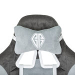 Кресло компьютерное BRABIX "Forcer GM-127", 2 подушки, ткань, серое/светло-голубое, 533214 — изображение 7