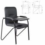 Кресло со столом BRABIX "Samba CF-108 BOX-2", черный каркас, кожзам черный, разобрано, 533217 — изображение 2