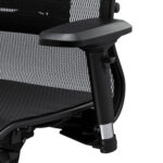 Кресло офисное МЕТТА "SAMURAI" Black Edition, сверхпрочная сетка, регулируемое, черное — изображение 8