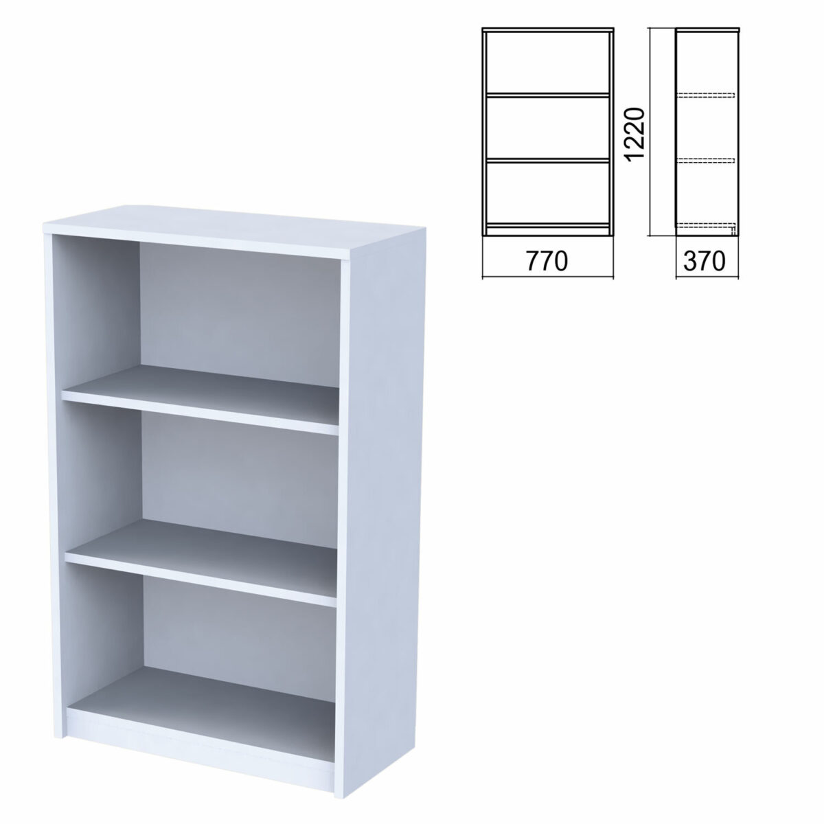 9d3a1ac52608d96ef99086ce2153cc80_xl Шкаф (стеллаж) "Арго", 770х370х1220 мм, 2 полки, серый — изображение 1