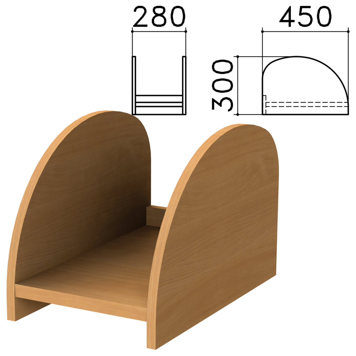Подставка под системный блок "Монолит", цвет бук бавария, ПМ32.1 — изображение 1