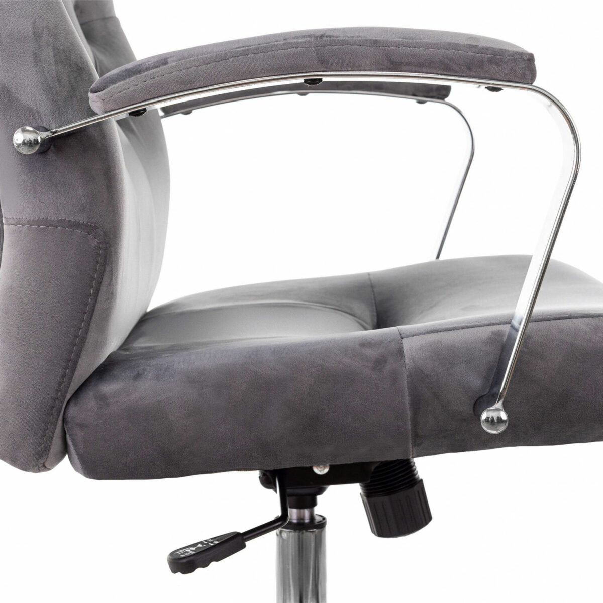 Кресло офисное T-9928SL, усиленное, НАГРУЗКА до 200 кг, хром, ткань, серое, 1985910 — изображение 7