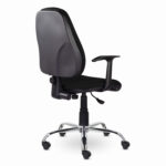 Кресло BRABIX "Comfort MG-322", хром, регулируемая эргономичная спинка, ткань, черное, 532558 — изображение 3